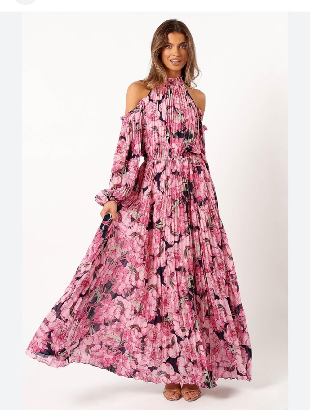 NWT Petal & Pup
Hilary Floral Cold
Shoulder Long Sleeve Maxi
Dress Size small